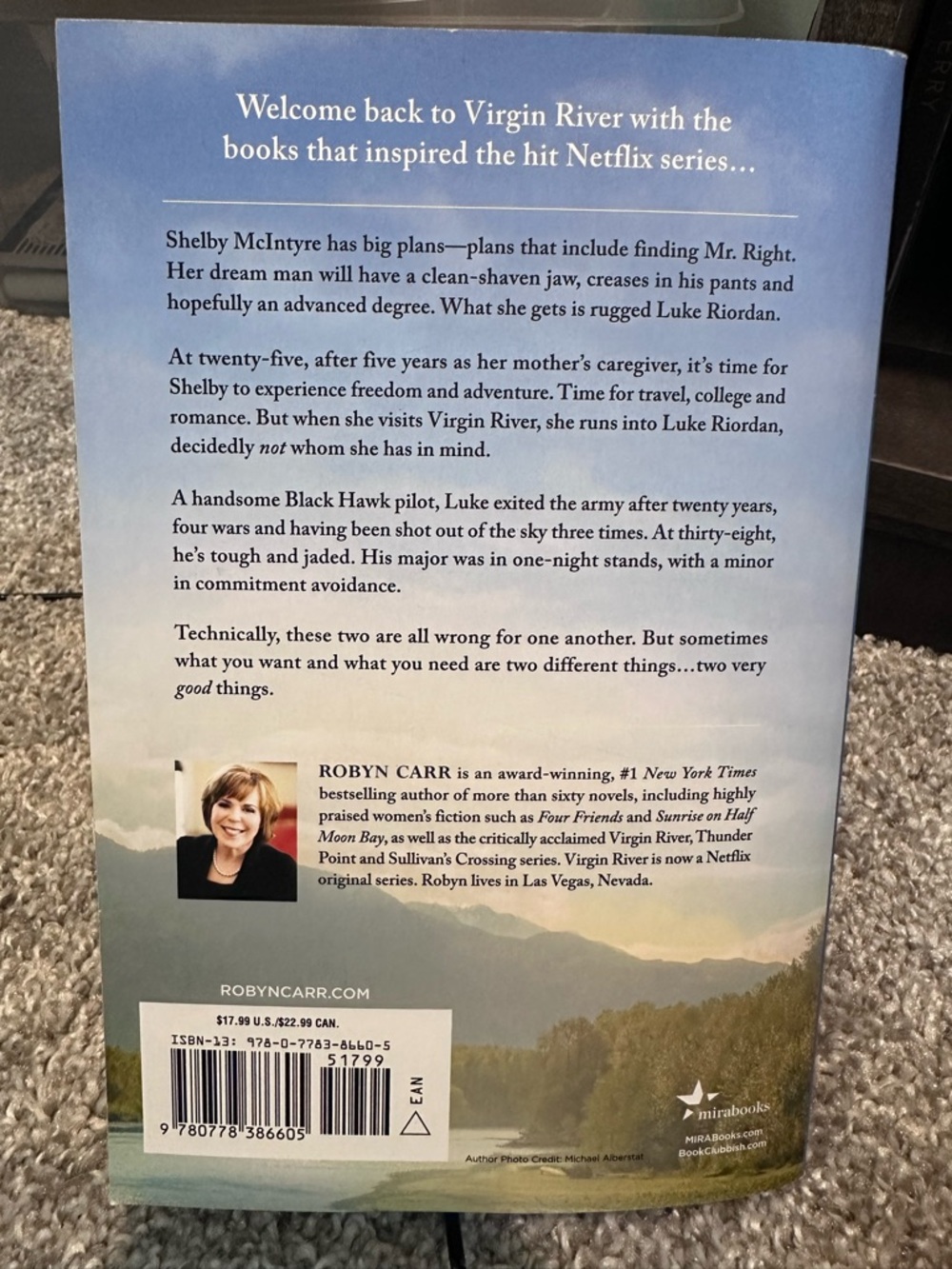 Virgin River: Temptation Ridge by Robyn Carr - Blue Cover Paperback - Picture 2 of 2